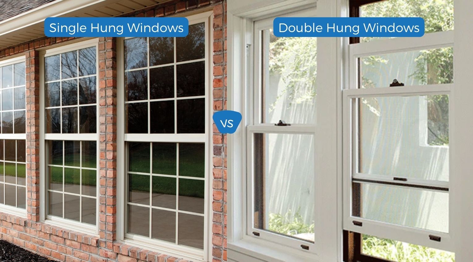 Single hung windows vs double hung windows