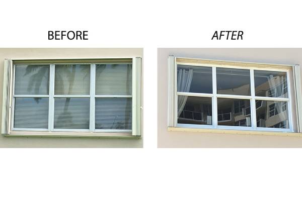 Before and after impact windows Palm Bay FL