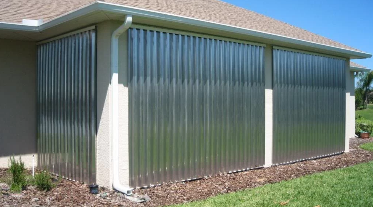 Hurricane shutter storm panels house