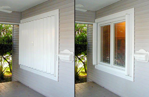 Accordion shutters Palm Bay FL home exterior